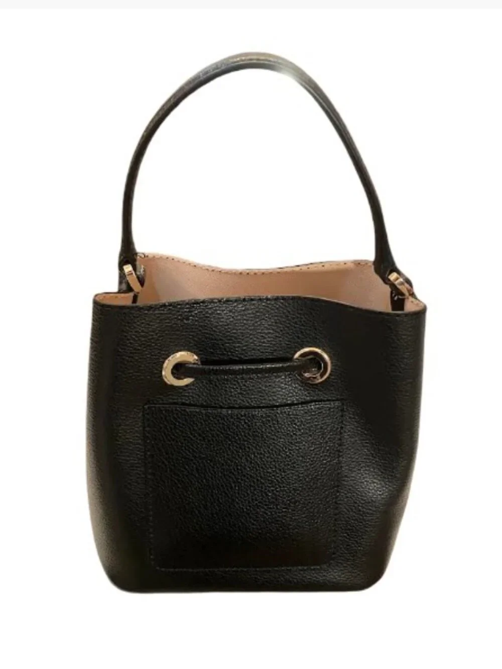 Kate Spade Eva Small Bucket Bag Black Pebbled Leather Like New